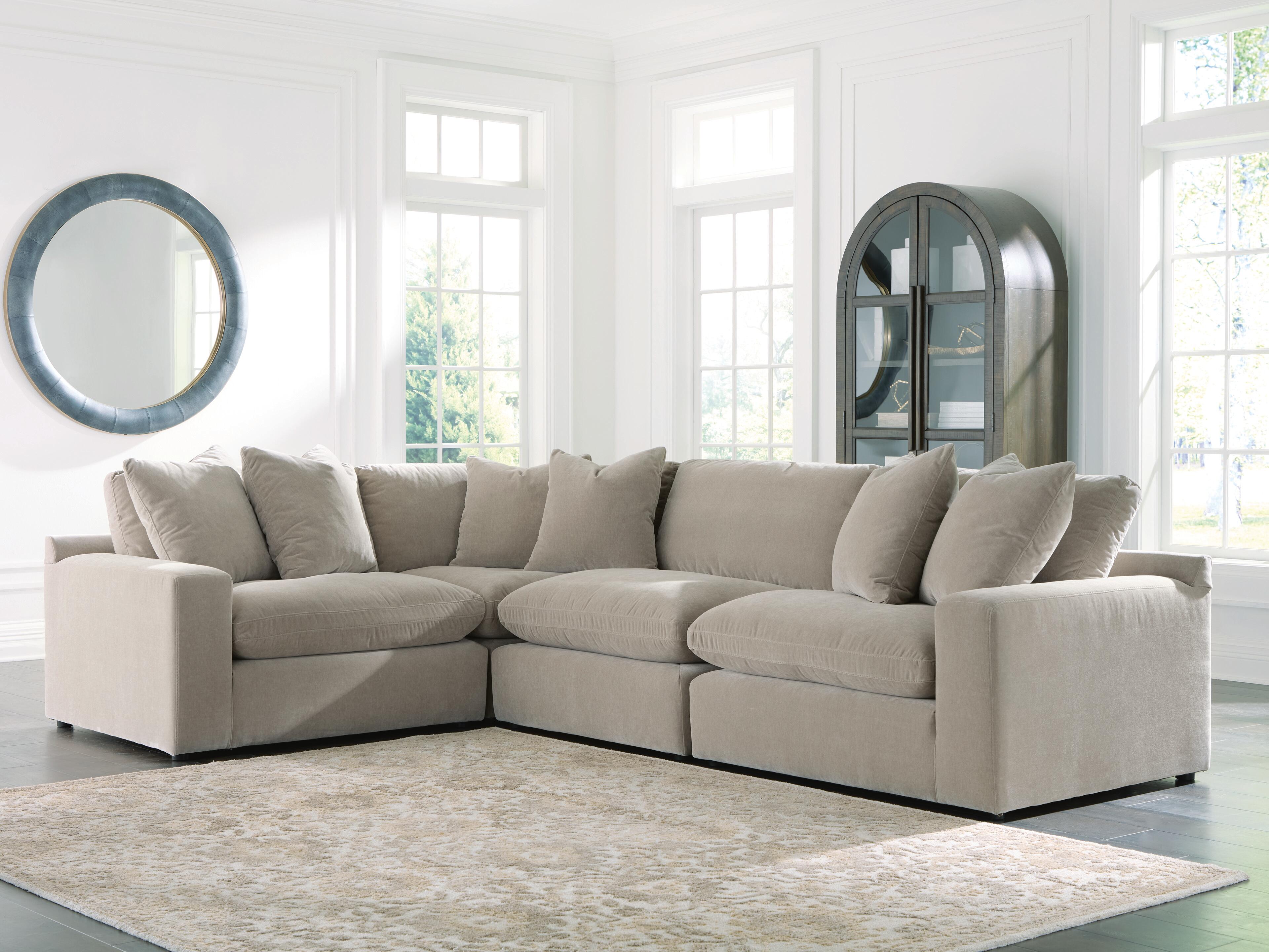 Tampa Furniture Outlet Lutz - Ashley Furniture - Maxton Heights Sectional - RAF 4-Piece Sectional / Pebble - 67808S3