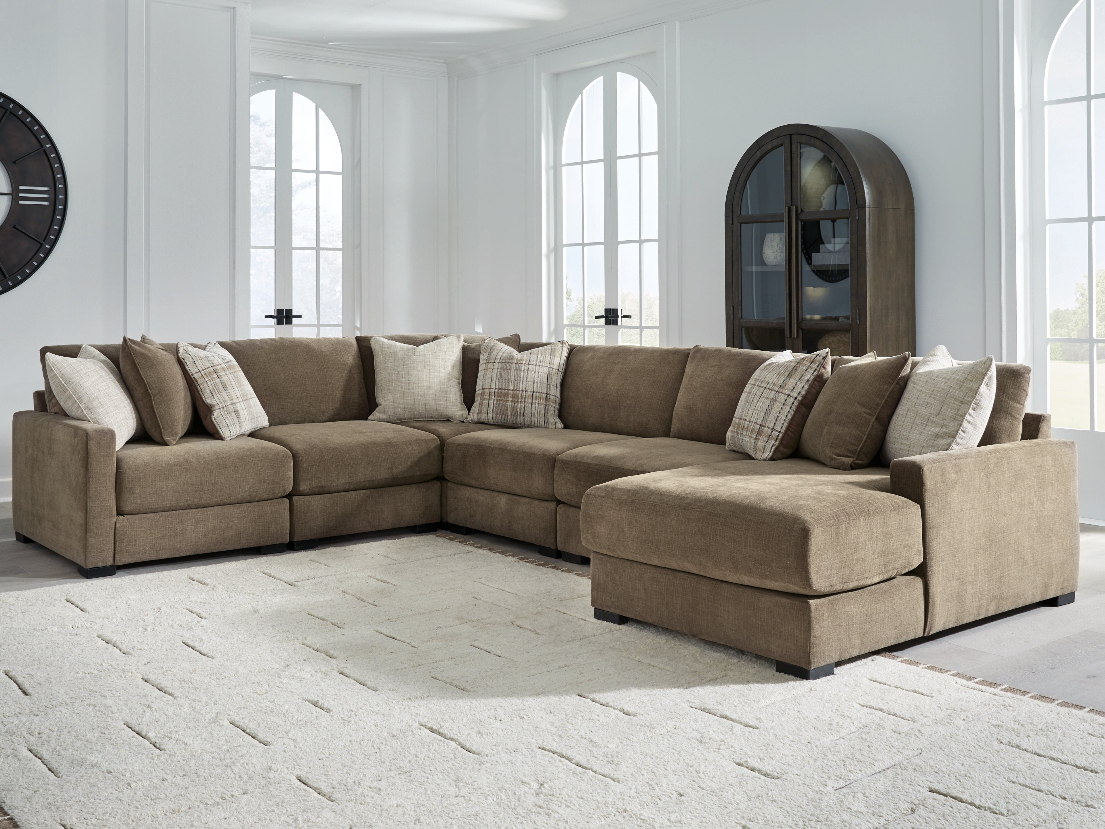 Tampa Furniture Outlet Lutz - Ashley Furniture - Camellia-Court Sectional - 6-Piece Sectional with Chaise / Coffee - 68207S15