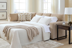 Tampa Furniture Outlet Lutz - Ashley Furniture - Bridgepoint Sectional - RAF 2-Piece Sleeper Sectional with Chaise / Almond - PC69507S4