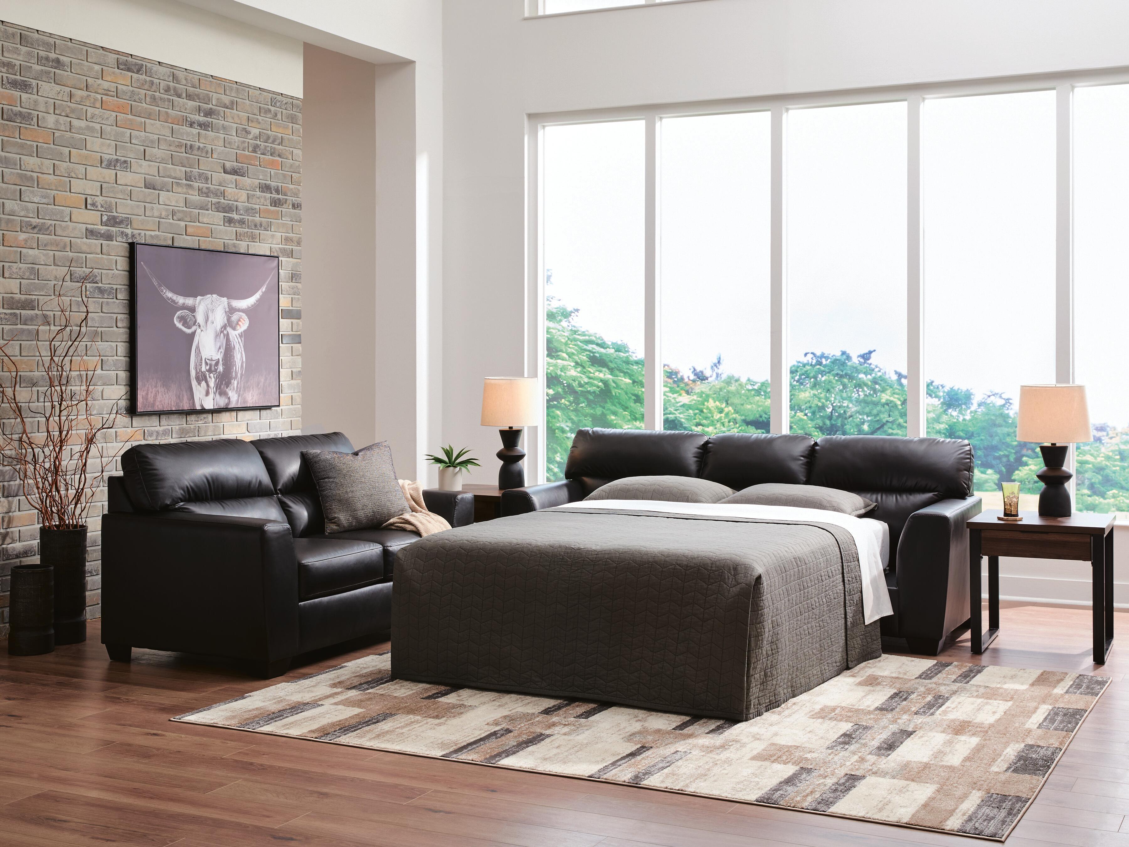 Tampa Furniture Outlet Lutz - Ashley Furniture - Glennbre Living Room - Queen Sofa Sleeper / Midnight - PC6980439