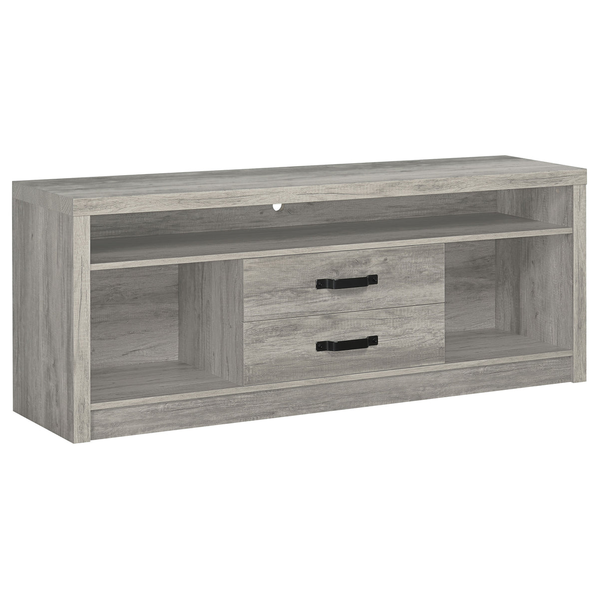 Tampa Furniture Outlet - Coaster - Burke 2-drawer Engineered Wood 59-inch TV Stand Grey Driftwood - 701024