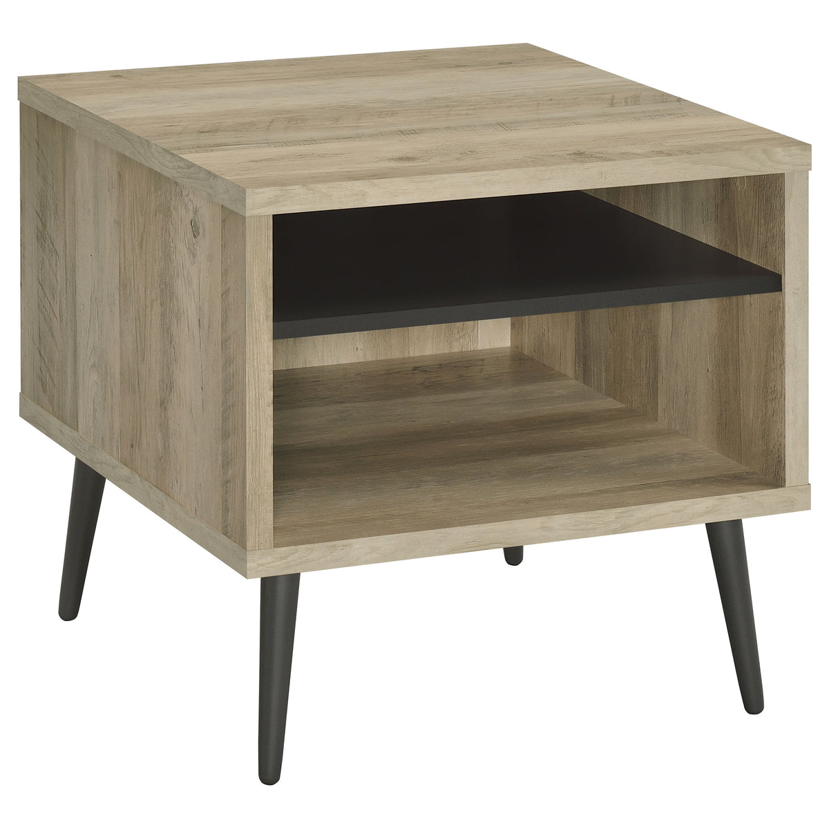 Tampa Furniture Outlet - Coaster - Welsh Square Engineered Wood Side End Table Distressed Pine - 701037