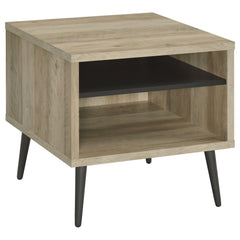 Tampa Furniture Outlet - Coaster - Welsh Square Engineered Wood Side End Table Distressed Pine - 701037