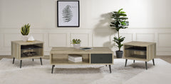 Tampa Furniture Outlet - Coaster - Welsh 3-piece Coffee and End Table Set Distressed Pine - 701038-S3
