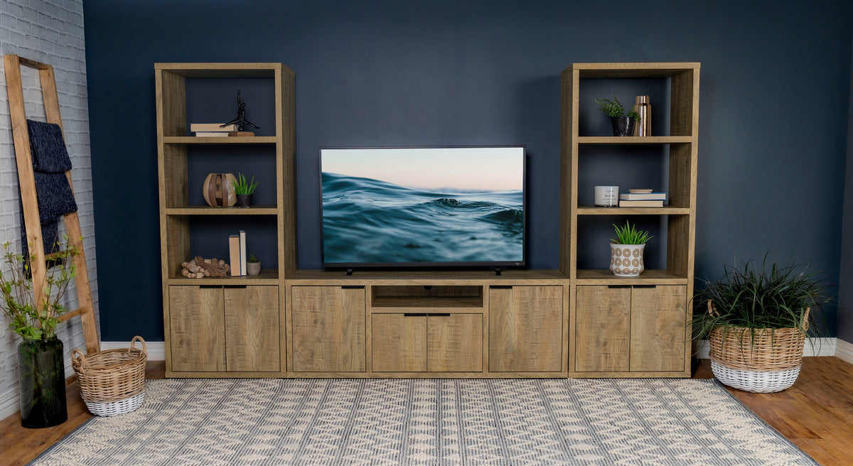 Tampa Furniture Outlet - Coaster - Tabby 3-piece 60-inch TV Entertainment Center Mango - 701702-SET