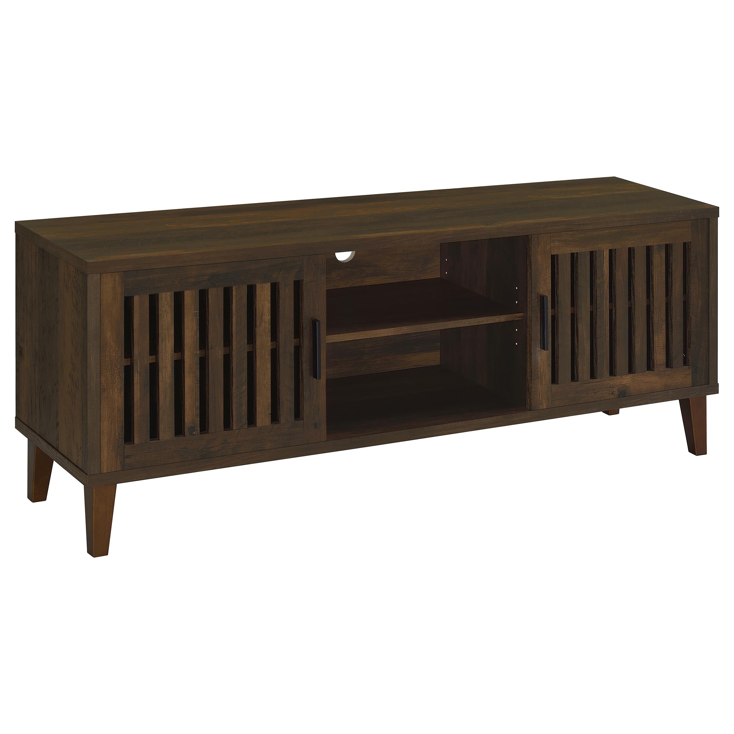 Tampa Furniture Outlet - Coaster - Sedona 2-door Engineered Wood 60-inch TV Stand Dark Pine - 701982