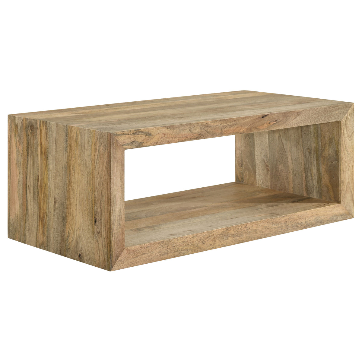 Tampa Furniture Outlet - Coaster - Benton Rectangular Solid Wood Coffee Table Natural - 704838