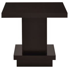 Reston Square Engineered Wood Side End Table Cappuccino