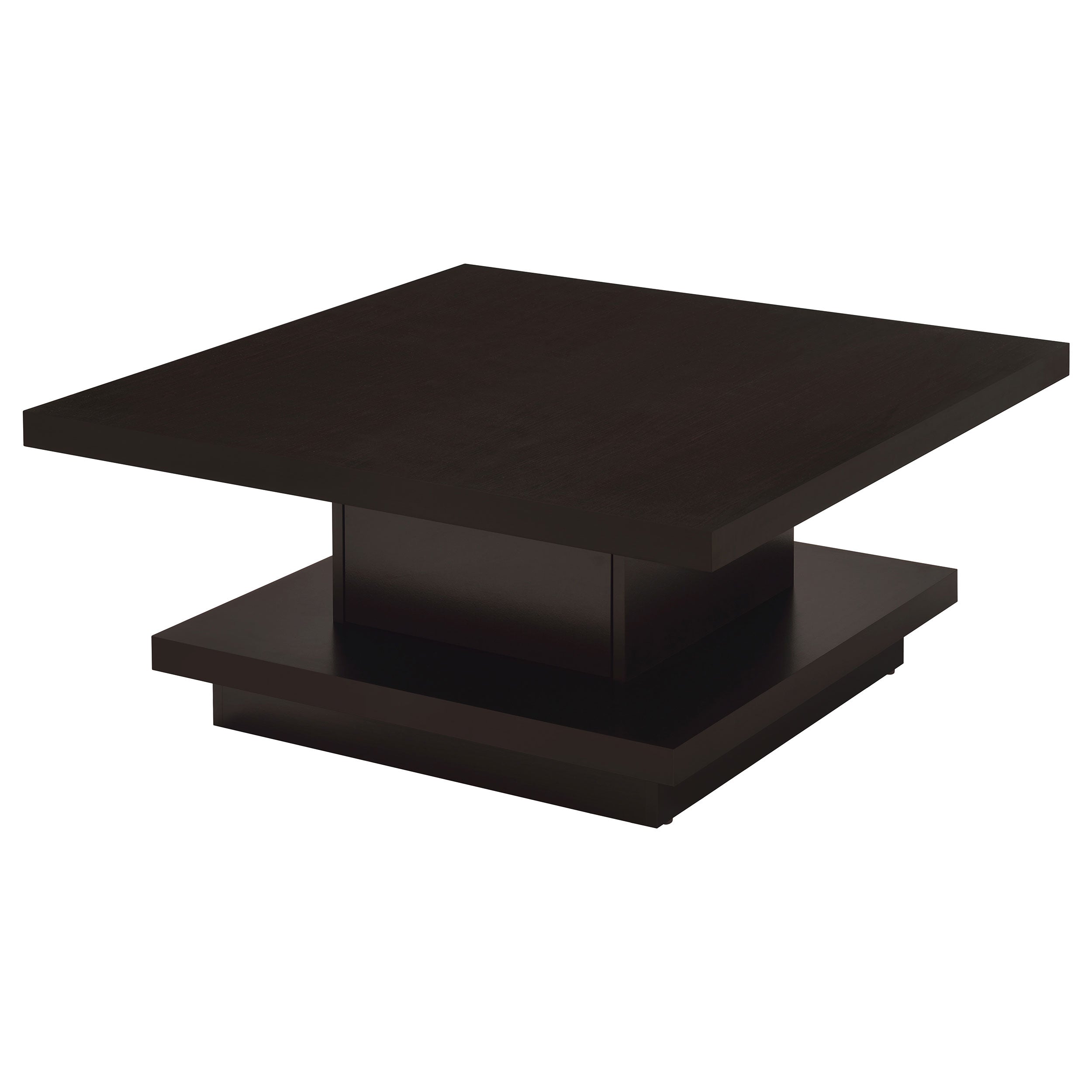 Tampa Furniture Outlet - Coaster - Reston Square Engineered Wood Coffee Table with Casters Cappuccino - 705168