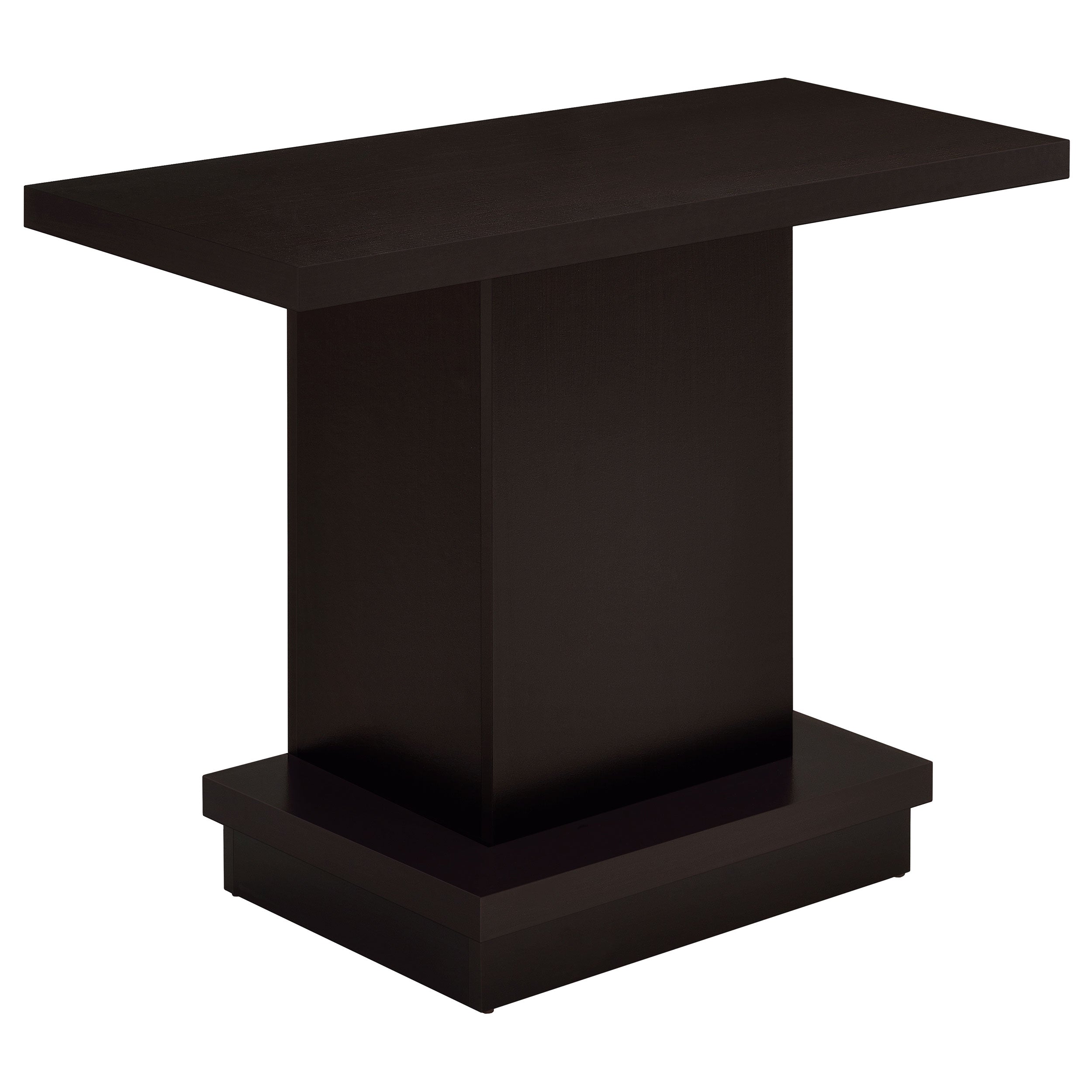 Tampa Furniture Outlet - Coaster - Reston Engineered Wood Pedestal Console Table Cappuccino - 705169