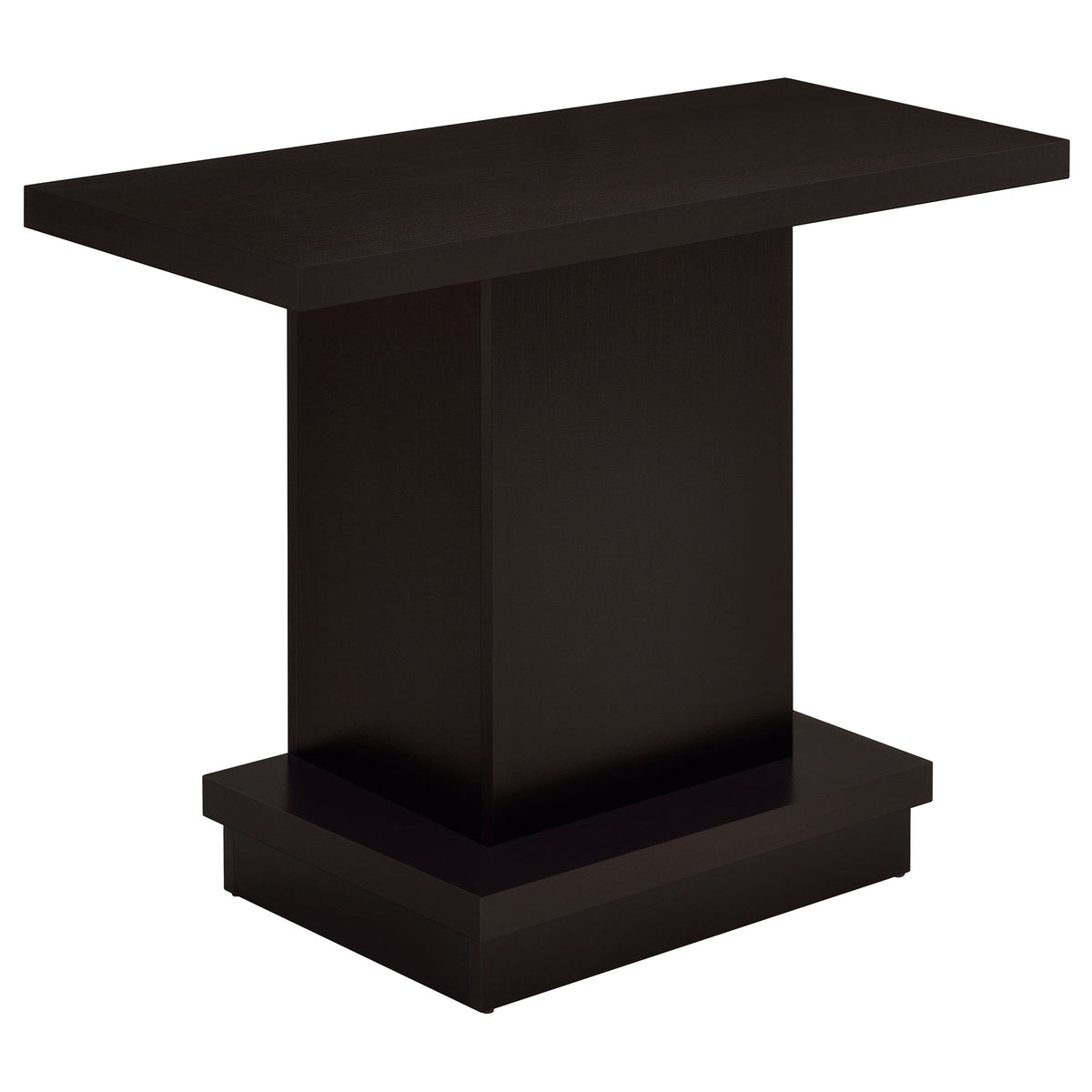 Tampa Furniture Outlet - Coaster - Reston Engineered Wood Pedestal Console Table Cappuccino - 705169