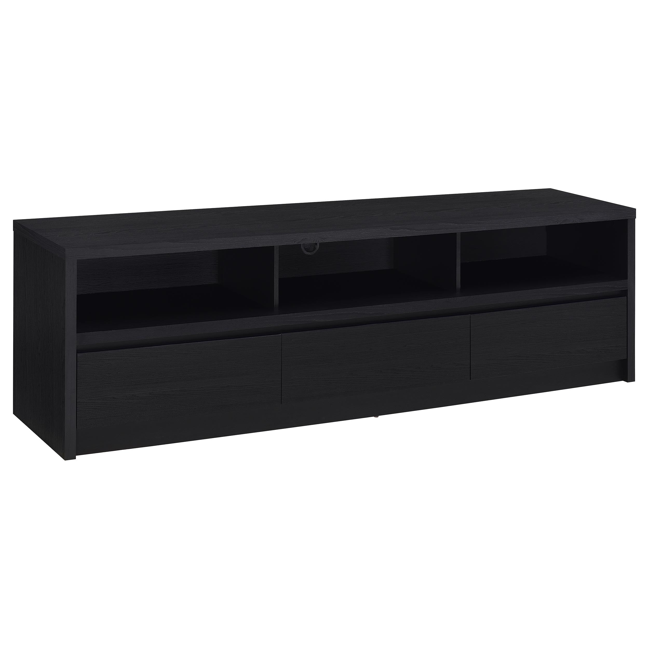Tampa Furniture Outlet - Coaster - Rutland 78-inch 3-drawer TV Stand Media Console Black - 705803