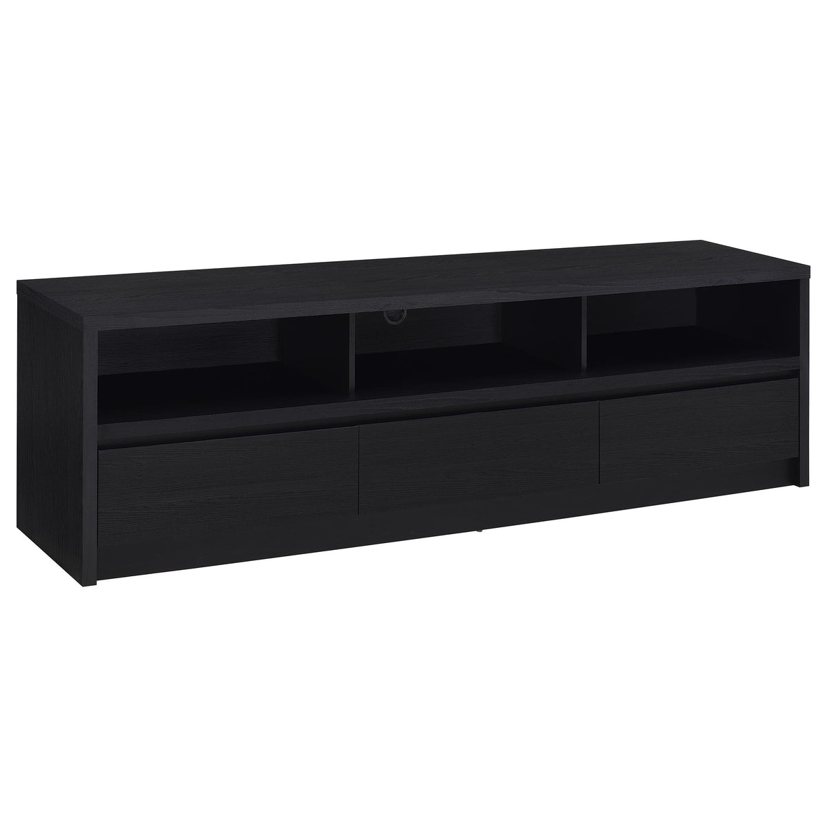Tampa Furniture Outlet - Coaster - Rutland 78-inch 3-drawer TV Stand Media Console Black - 705803