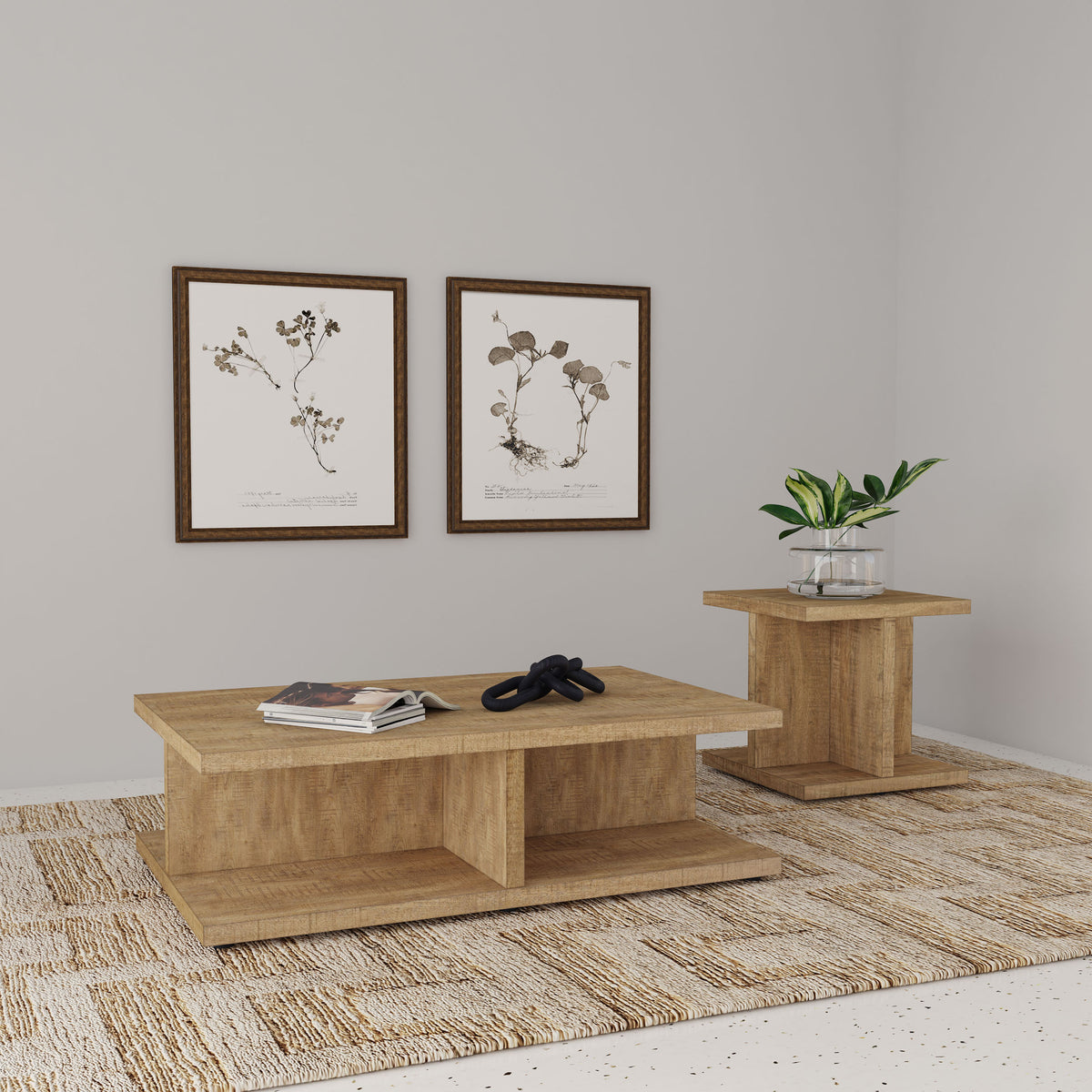 Tampa Furniture Outlet - Coaster - Cortona 2-piece Coffee and End Table Set Mango - 706178-S2