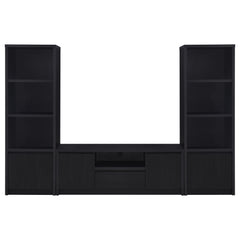 Winfield 3-piece Entertainment Center 60-inch TV Stand Black
