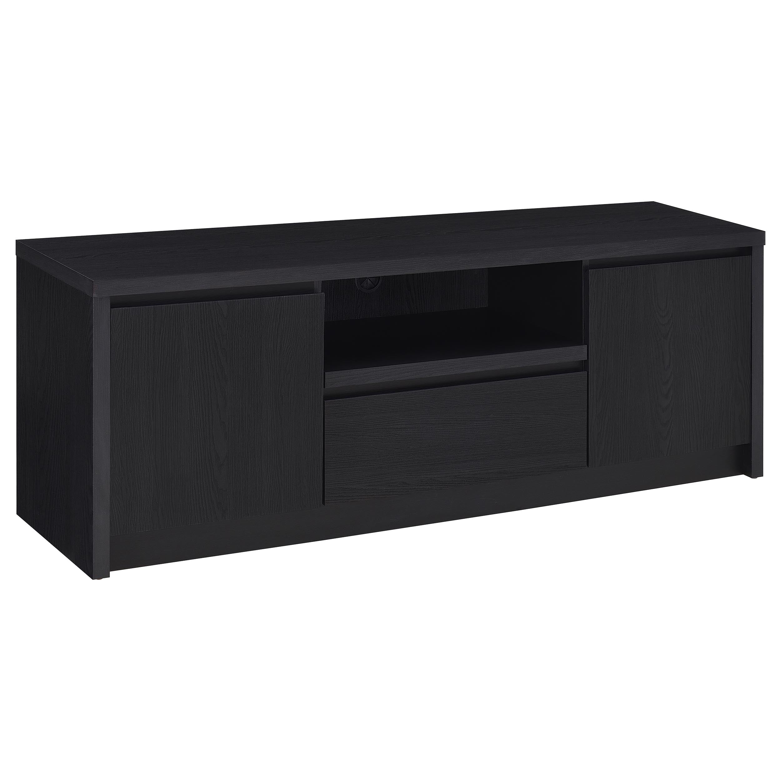 Tampa Furniture Outlet - Coaster - Winfield 60-inch 2-door TV Stand Media Console Black - 706222