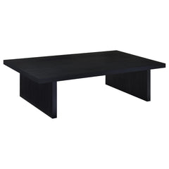 Tampa Furniture Outlet - Coaster - Max Rectangular Engineered Laminate Coffee Table Black - 706278