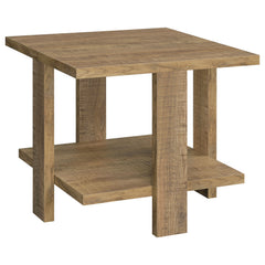 Tampa Furniture Outlet - Coaster - Dawn Square Engineered Wood End Table Mango Brown - 707717