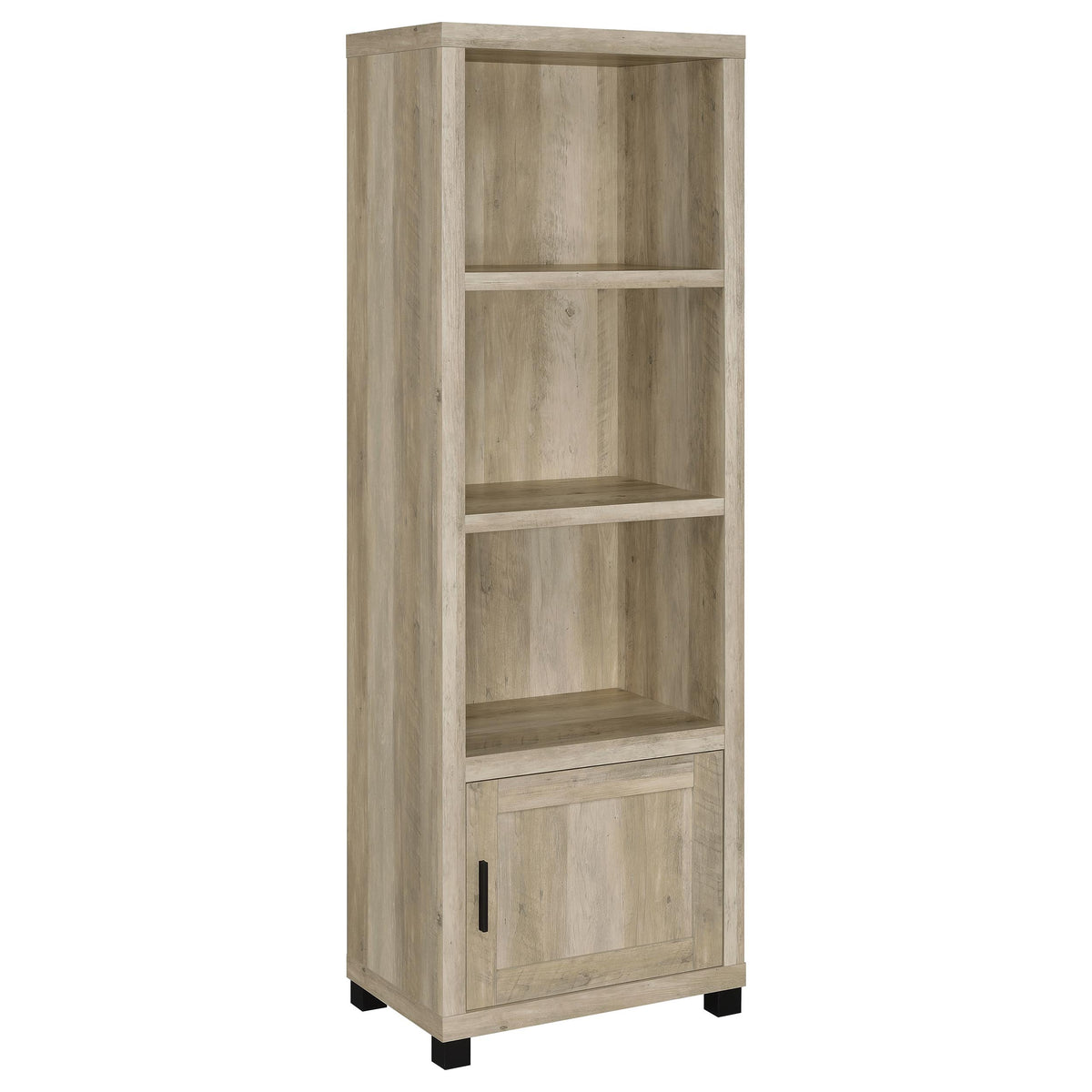 Tampa Furniture Outlet - Coaster - Sachin 3-shelf Engineered Wood Media Tower Distressed Pine - 707746