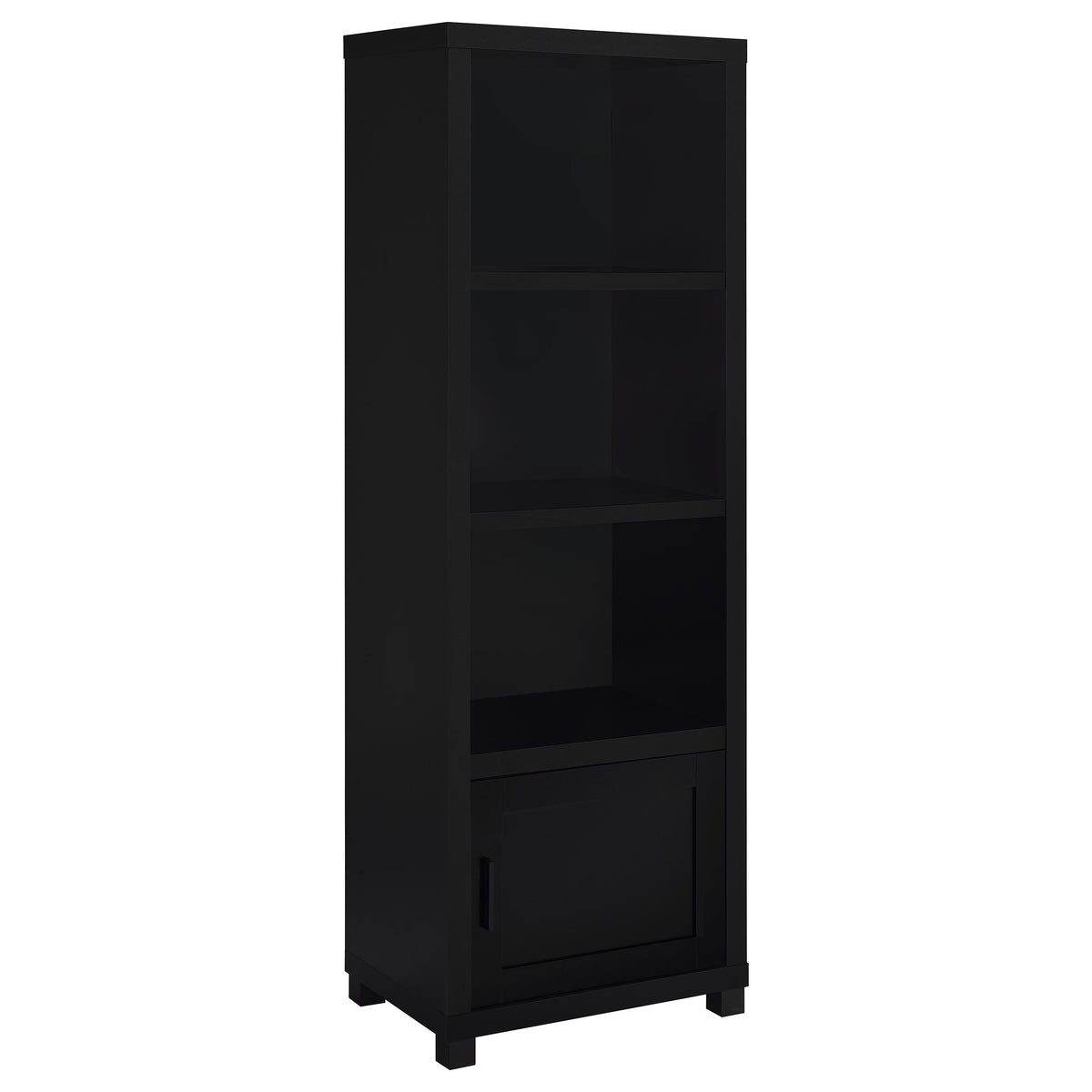 Tampa Furniture Outlet - Coaster - Jupiter 3-shelf Engineered Wood Media Tower Black - 707756