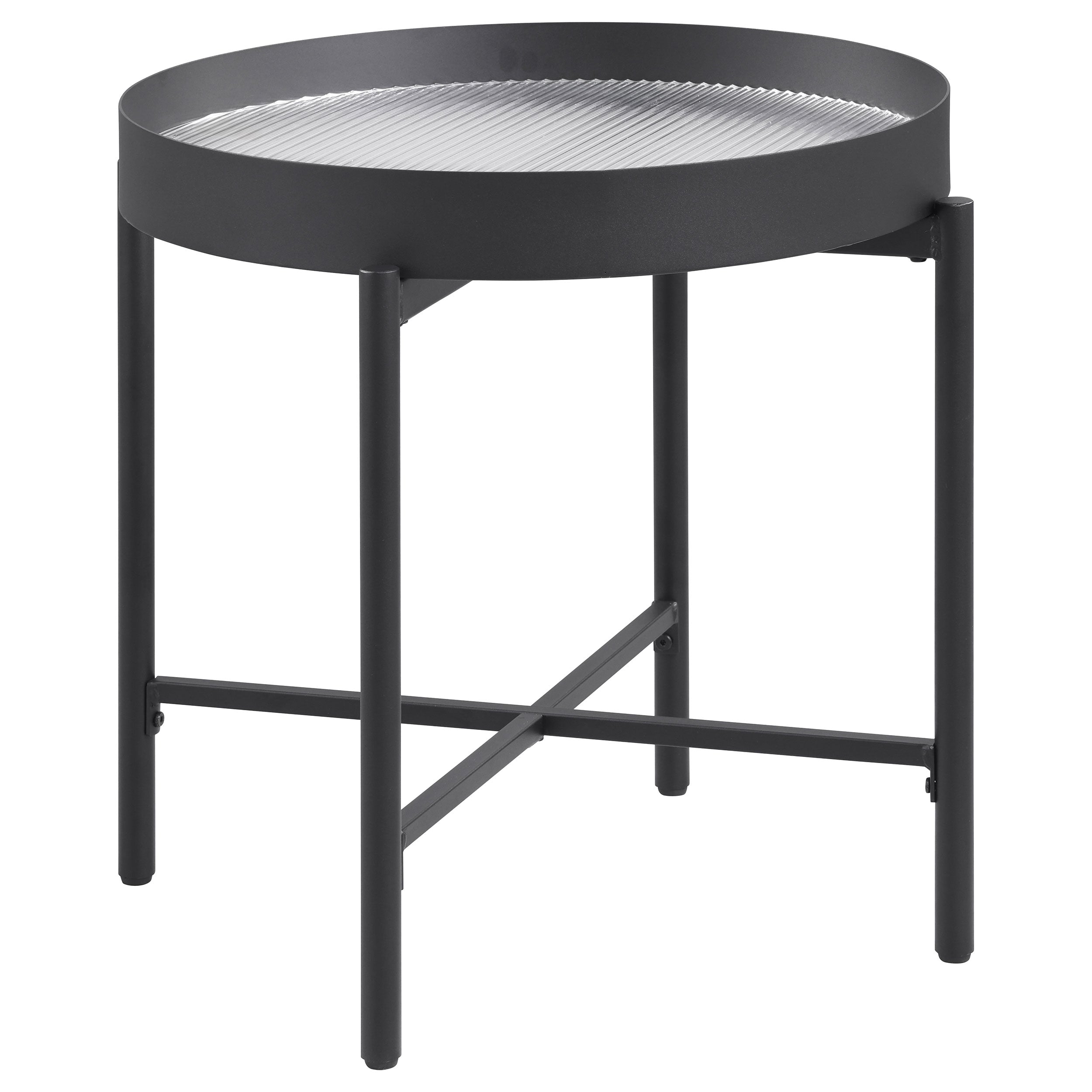 Tampa Furniture Outlet - Coaster - Ozella Round End Side Table with Recessed Top Sandy Black - 707897