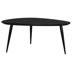 Tampa Furniture Outlet - Coaster - Odessa Triangular Solid Wood Coffee Table Black - 707918