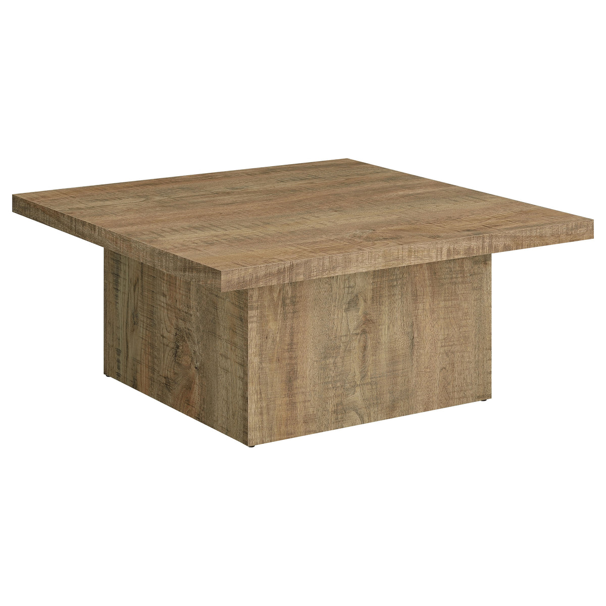 Tampa Furniture Outlet - Coaster - Devar Square Engineered Wood Coffee Table Mango Brown - 708068