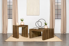Tampa Furniture Outlet - Coaster - Odilia 2-piece Solid Wood Coffee and End Table Set Auburn - 708418-S2