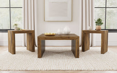 Tampa Furniture Outlet - Coaster - Odilia 3-piece Solid Wood Coffee and End Table Set Auburn - 708418-S3