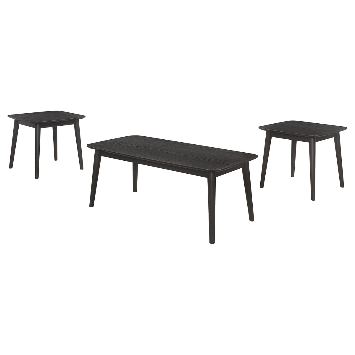 Tampa Furniture Outlet - Coaster - Radley 3-piece Rectangular Coffee Table Set Black - 708490