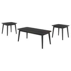 Tampa Furniture Outlet - Coaster - Radley 3-piece Rectangular Coffee Table Set Black - 708490