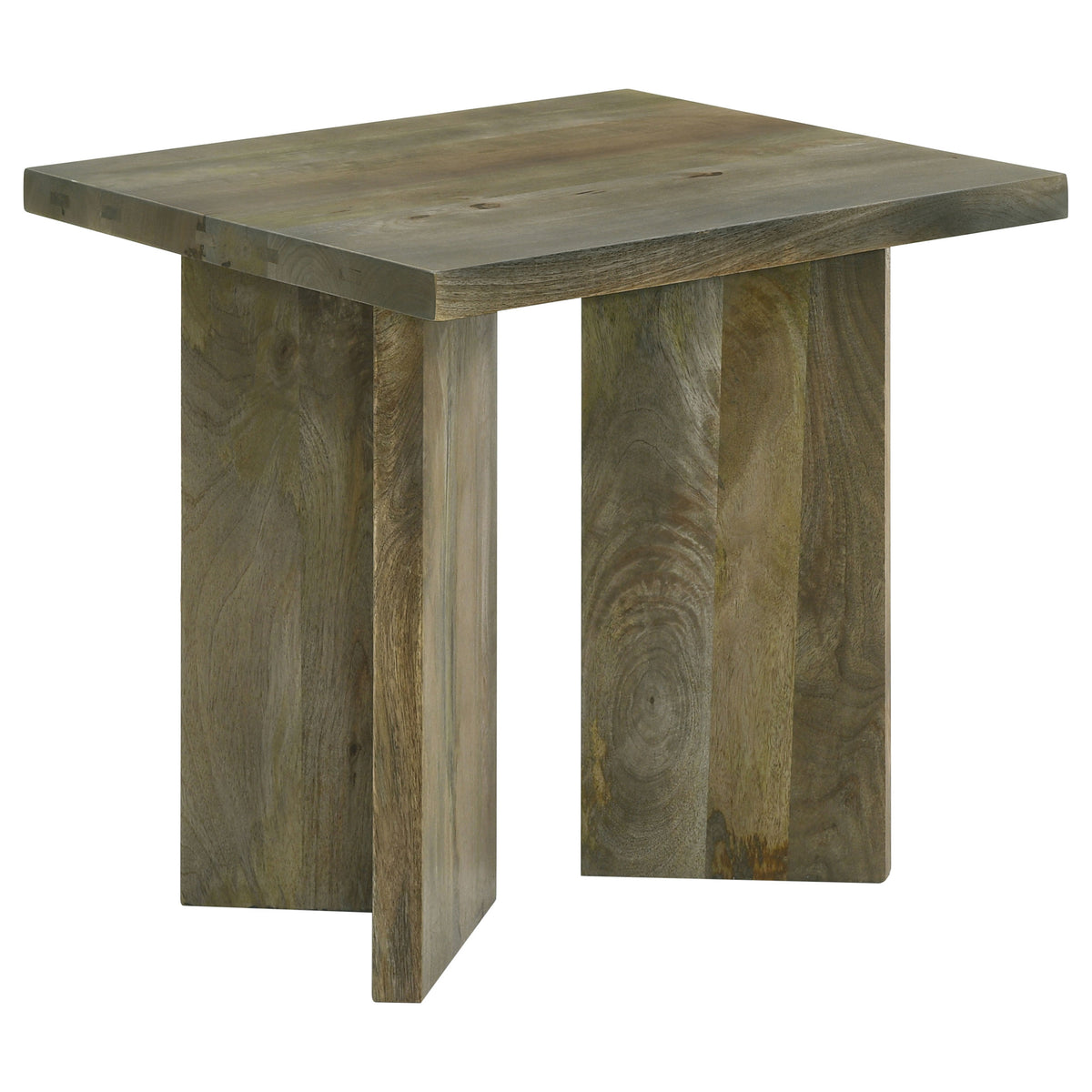 Tampa Furniture Outlet - Coaster - Andando Square Solid Wood End Table Mango Brown - 708497