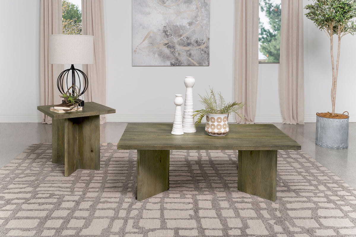 Tampa Furniture Outlet - Coaster - Andando 2-piece Coffee and End Table Set Mango Brown - 708498-S2