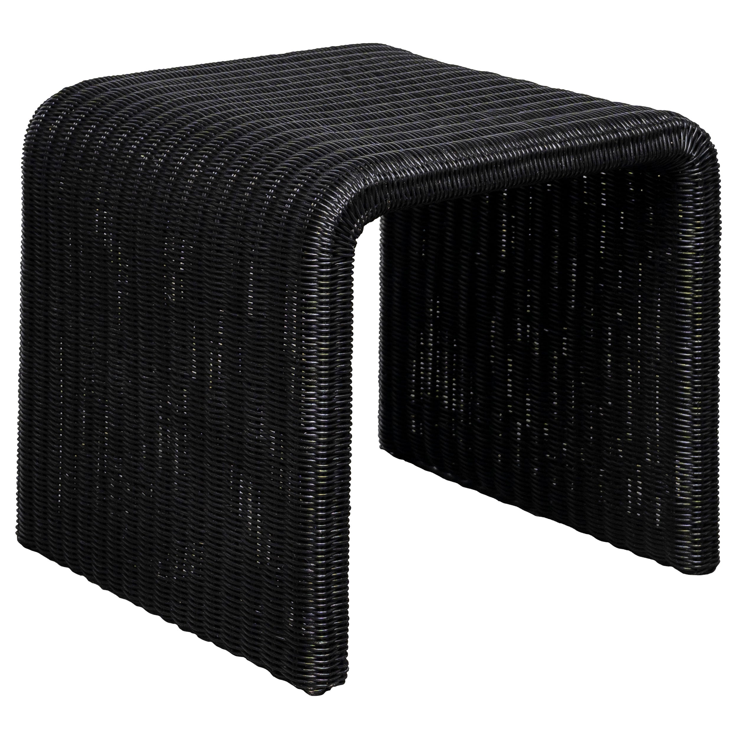 Tampa Furniture Outlet - Coaster - Cahya Woven Rattan Square End Table Black - 708517