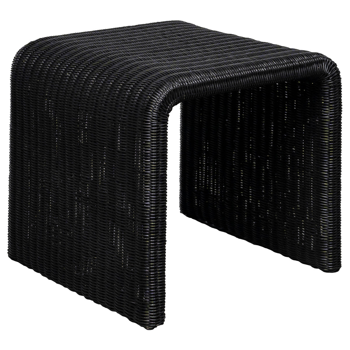 Tampa Furniture Outlet - Coaster - Cahya Woven Rattan Square End Table Black - 708517