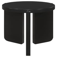 Tampa Furniture Outlet - Coaster - Cordova Round Solid Wood End Table Black - 709677