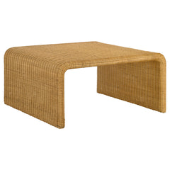 Tampa Furniture Outlet - Coaster - Cahya Square Woven Rattan Coffee Table Natural - 709818