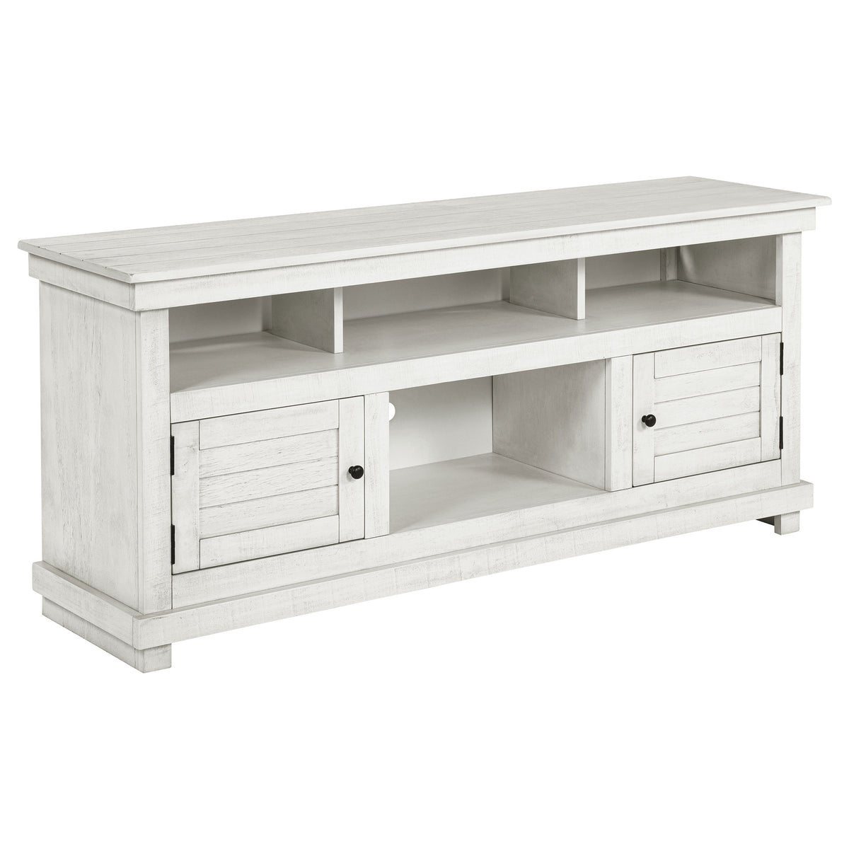 Tampa Furniture Outlet - Coaster - Payne 60-inch TV Stand Media Console Distressed White - 710052