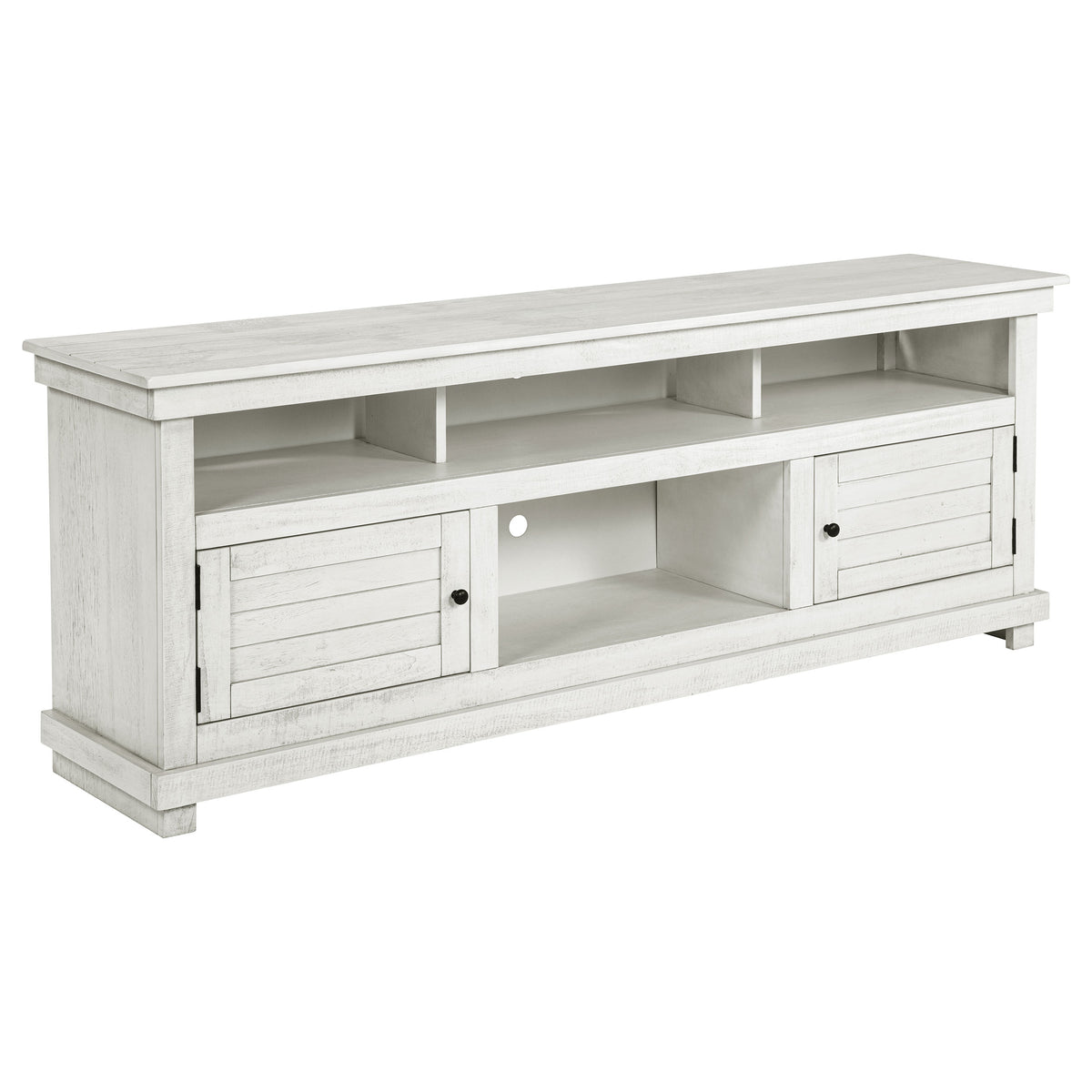 Tampa Furniture Outlet - Coaster - Payne 70-inch TV Stand Media Console Distressed White - 710053