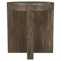 Tampa Furniture Outlet - Coaster - Kinkaid Round Solid Mango Wood End Table Brown - 710137