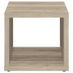 Frisco Square Engineered Wood Side End Table Distressed Pine