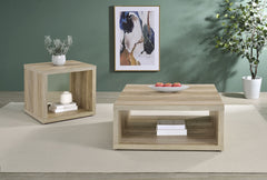 Tampa Furniture Outlet - Coaster - Frisco 2-piece Coffee and End Table Set Distressed Pine - 710518-S2