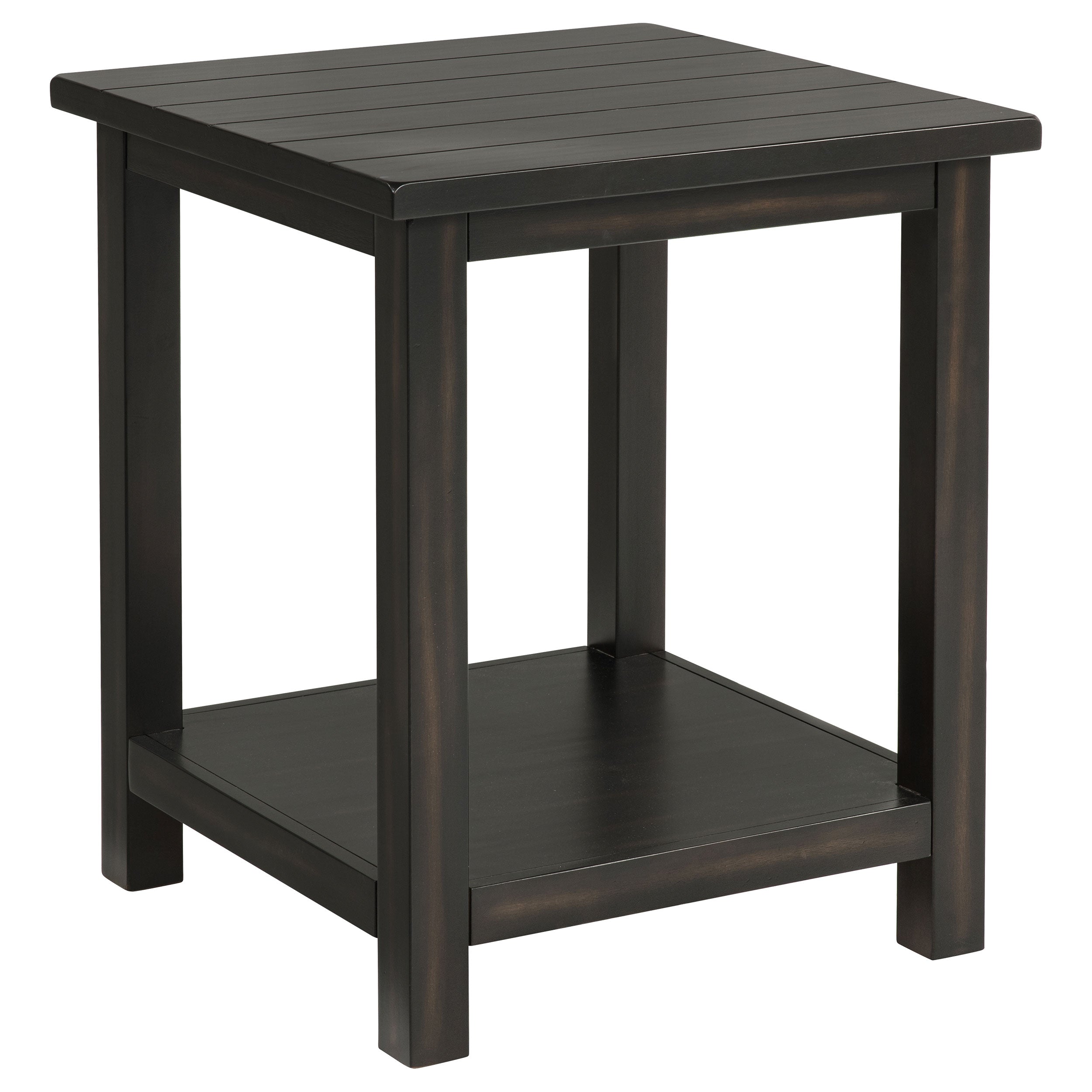 Tampa Furniture Outlet - Coaster - Payne Wood End Table with Shelf Distressed Java - 710566