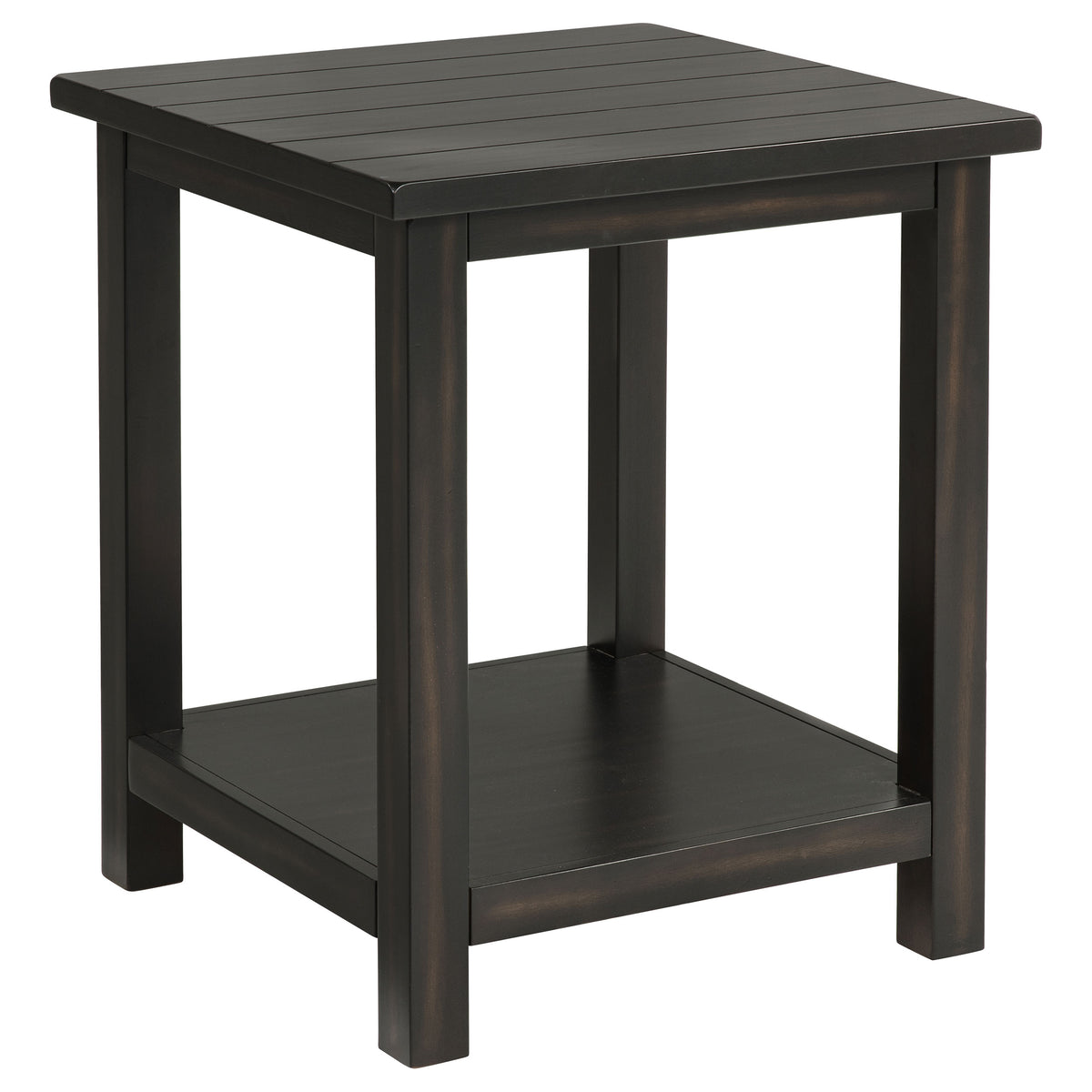 Tampa Furniture Outlet - Coaster - Payne Wood End Table with Shelf Distressed Java - 710566