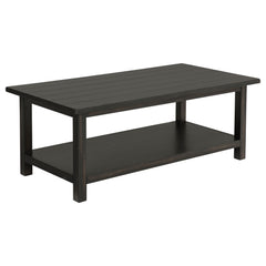 Tampa Furniture Outlet - Coaster - Payne Wood Coffee Table with Shelf Distressed Java - 710568