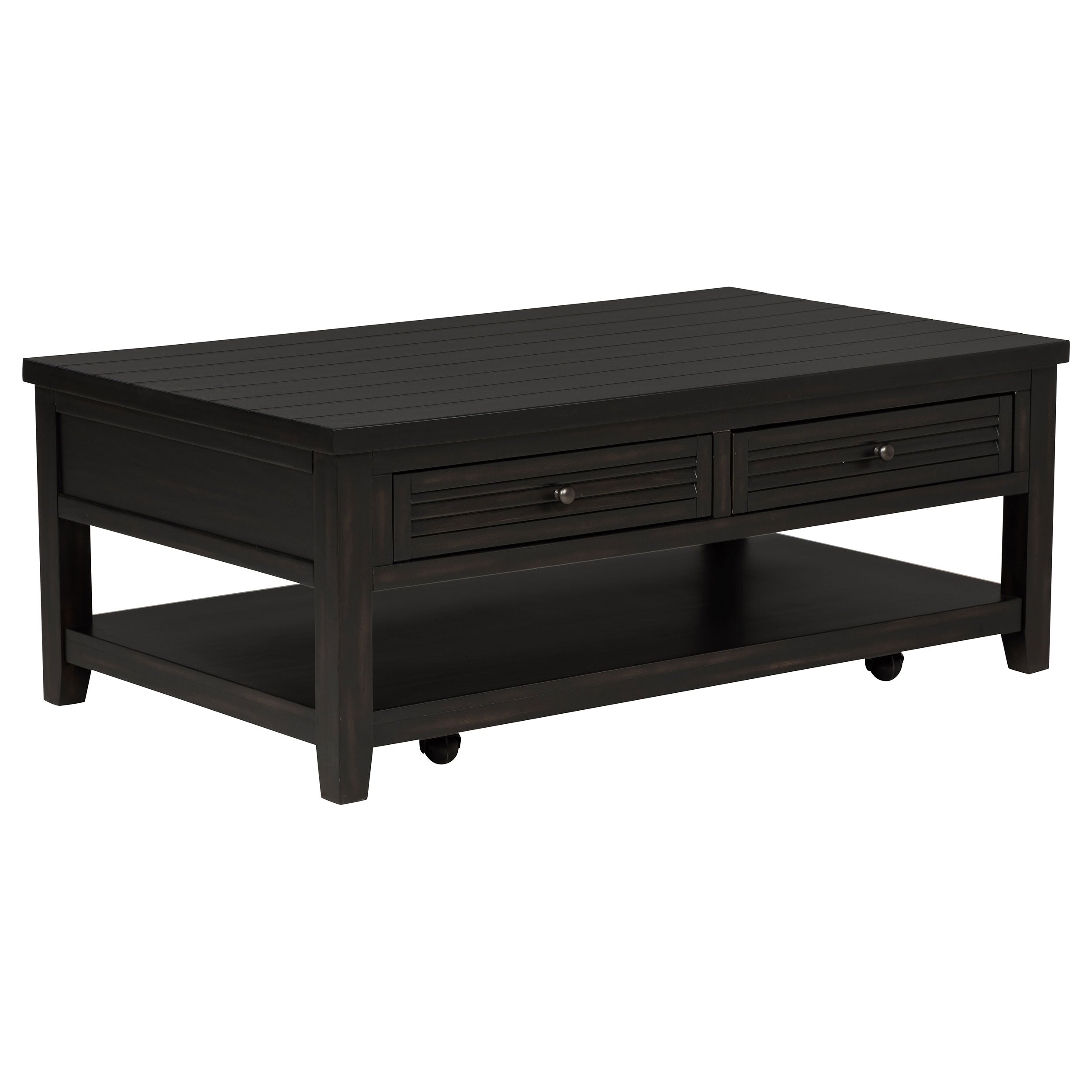 Tampa Furniture Outlet - Coaster - Concord 2-drawer Rectangular Coffee Table Distressed Java - 710578