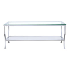Saide Rectangular Glass Top Coffee Table Chrome