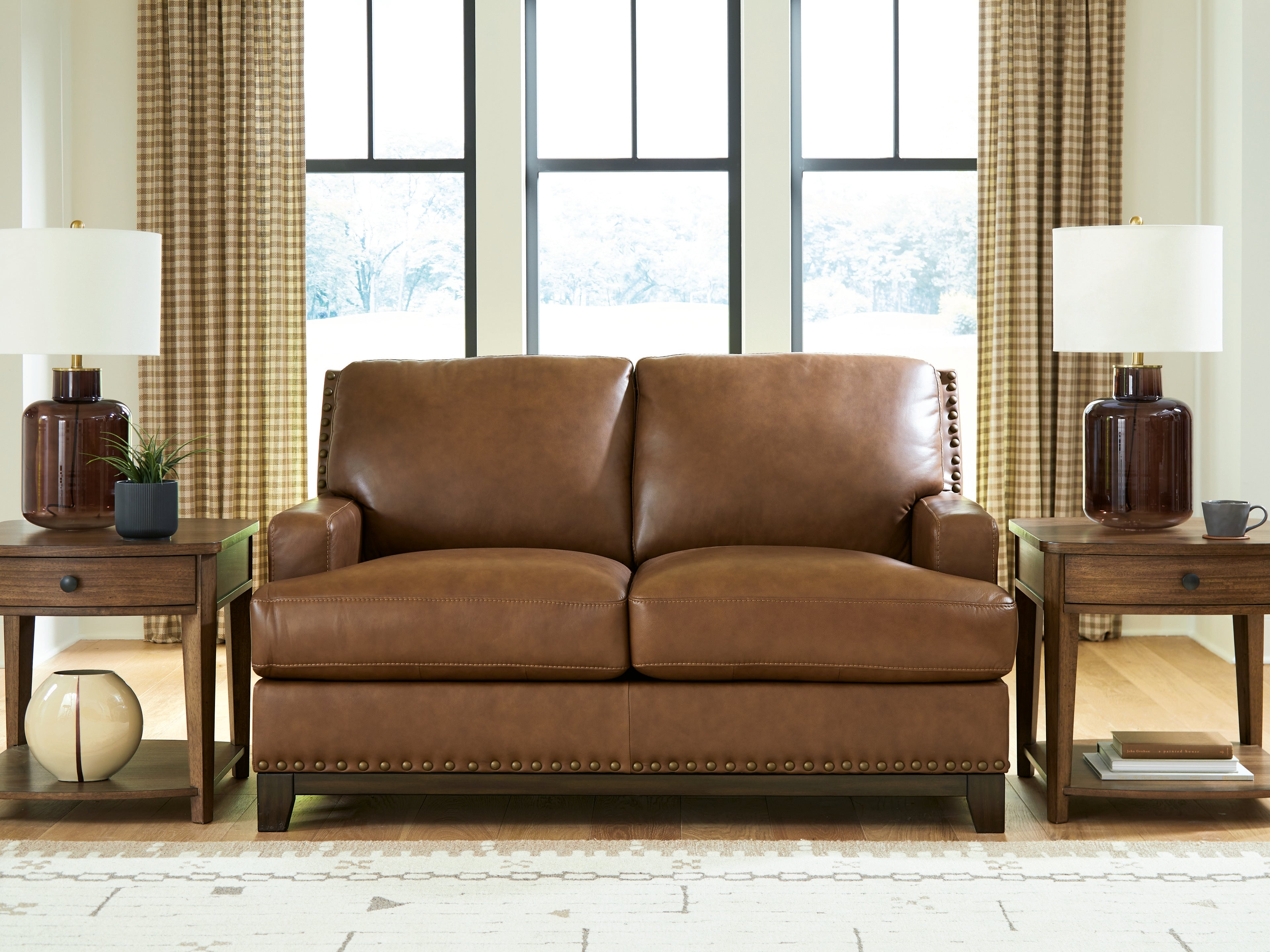 Tampa Furniture Outlet Lutz - Ashley Furniture - Saonara Living Room - Loveseat / Amber - PC7310935