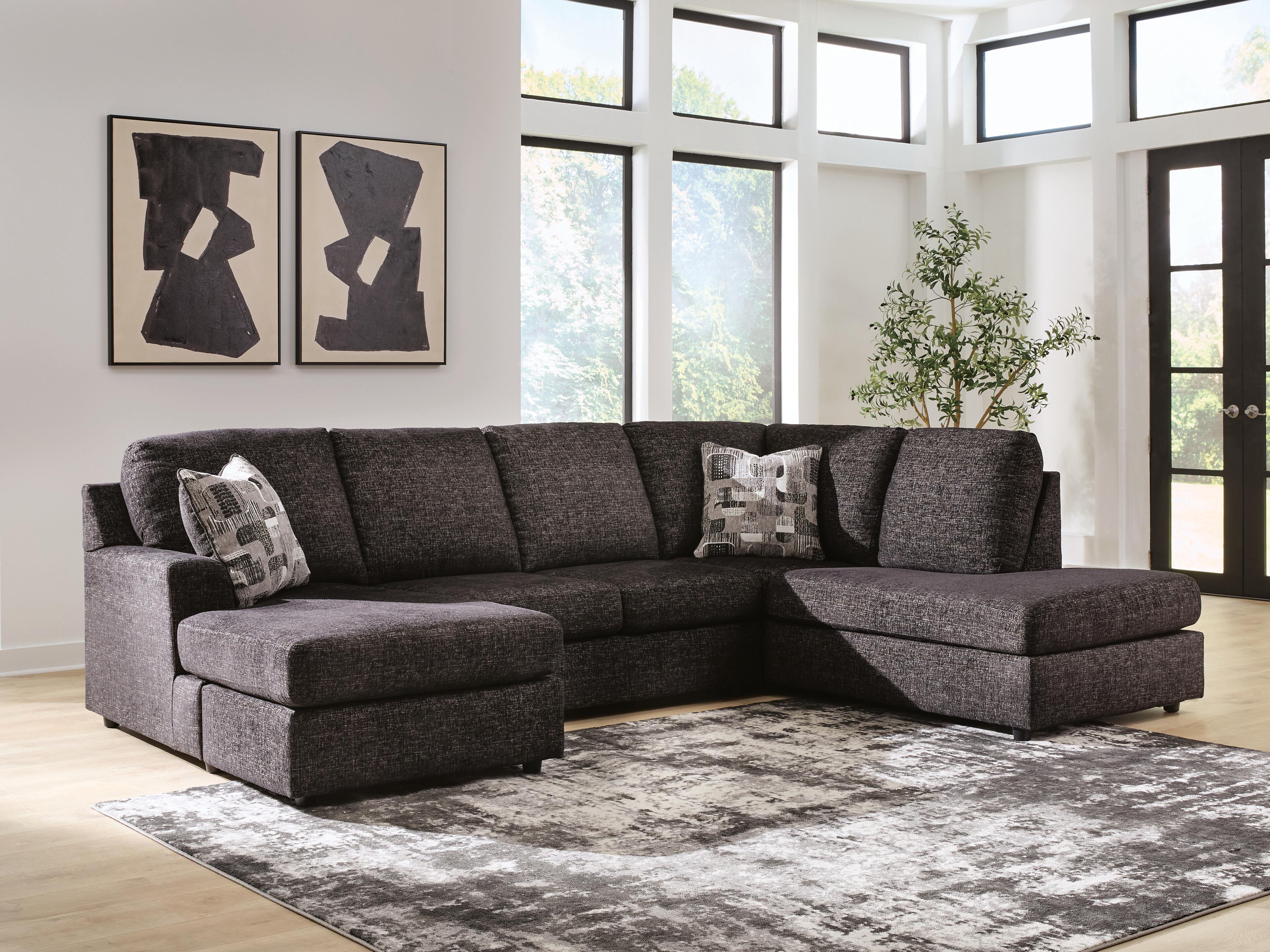 Tampa Furniture Outlet Lutz - Ashley Furniture - Lentiz Sectional - LAF 2-Piece Sectional with Chaise - PC73404S2