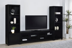 Tampa Furniture Outlet - Coaster - Jupiter 3-piece Entertainment Center 79-inch TV Stand Black - 736303-SET